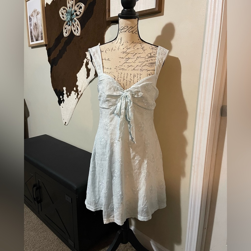 Cider Light Blue Mini Dress